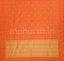 Load image into Gallery viewer, Orange Pure Zari Kanjivaram Silk Saree