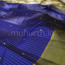 Load image into Gallery viewer, Violet Pure Kanjivaram Silk Saree with Sampanga