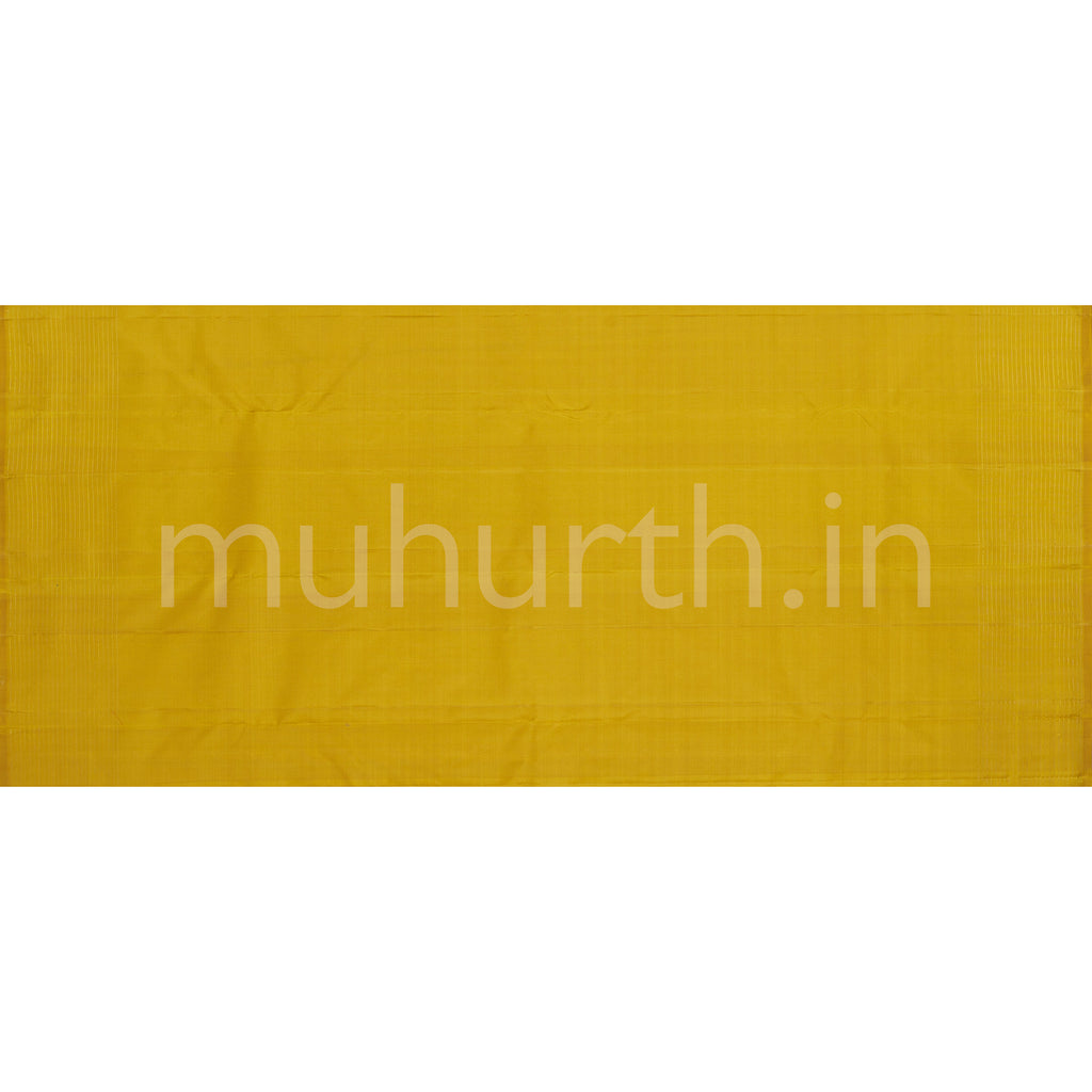 Mustard Pure Zari Kanjivaram Silk Saree
