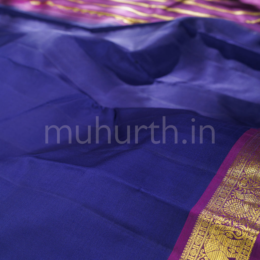 Vijaya Pure Kanjivaram Silk Saree with Magenta