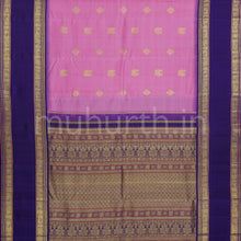 Load image into Gallery viewer, Pink Pure Kanjivaram Silk Saree with Meenakshi