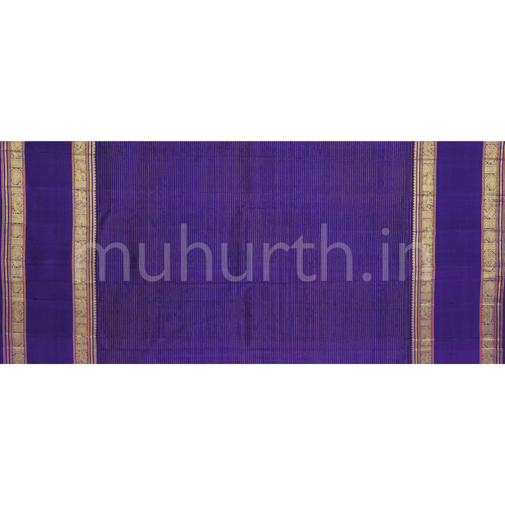 Pink Pure Kanjivaram Silk Saree with Meenakshi