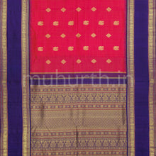 Load image into Gallery viewer, Red Rose Pure Kanjivaram Silk Saree with Meenakshi