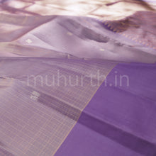 Load image into Gallery viewer, Pastel Lavender Pure Kanjivaram Silk Saree with Lavender
