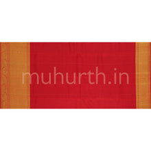 Load image into Gallery viewer, Off-White Organza Tissue Pure Kanjivaram Silk Saree with Red