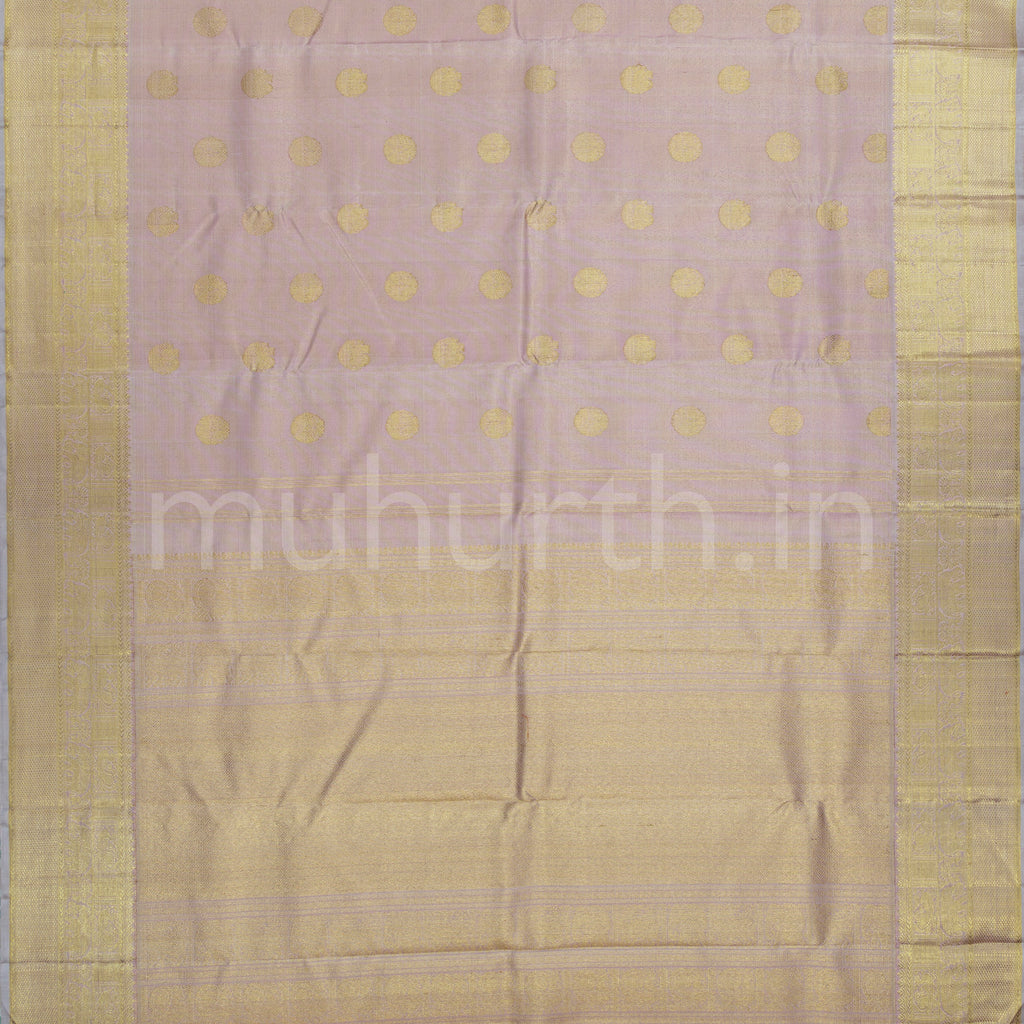 Mauve Pink Pure Vaira Oosi Kanjivaram Silk Saree