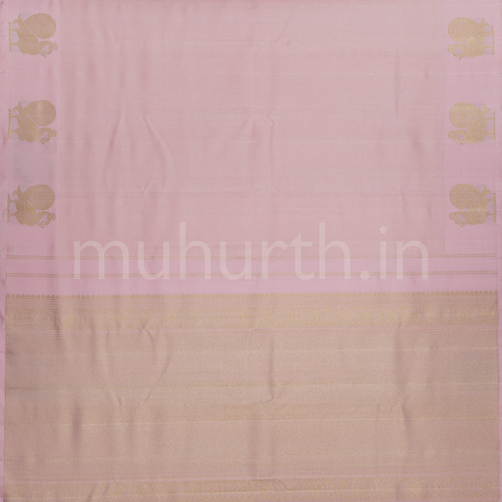 Baby Pink Pure Kanjivaram Silk Saree