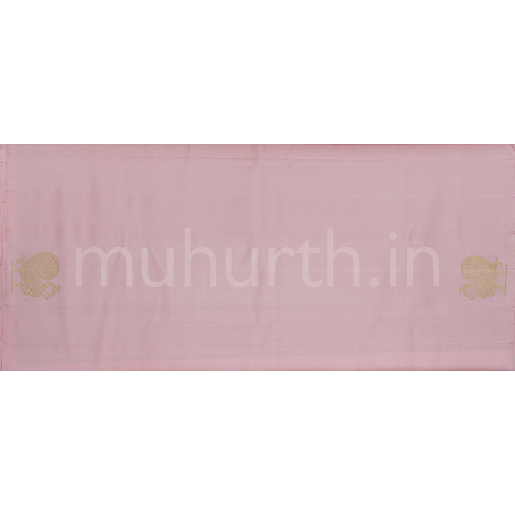 Baby Pink Pure Kanjivaram Silk Saree