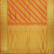 Load image into Gallery viewer, Orange Bridal Tissue Pure Kanjivaram Silk Saree