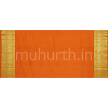 Load image into Gallery viewer, Orange Bridal Tissue Pure Kanjivaram Silk Saree