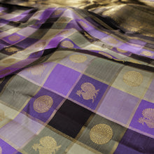 Load image into Gallery viewer, Multi-Colour Checks Pure Zari Kanjivaram Silk Saree