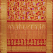Load image into Gallery viewer, Bridal Red Luxury Meenakari Tissue Pure Kanjivaram Silk Saree