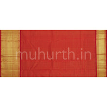Load image into Gallery viewer, Light Brown Pure Kanjivaram Silk Saree with Bright