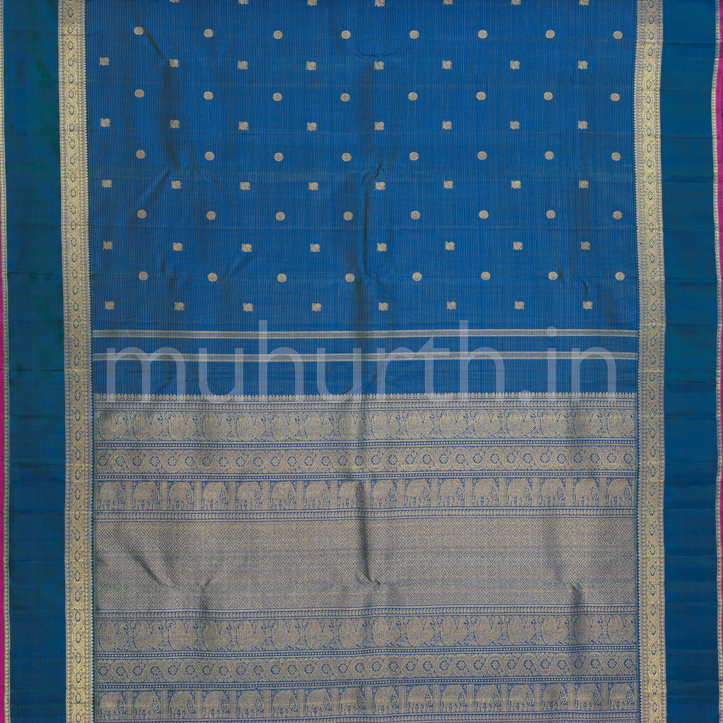 Mayil Kazhuthu Pure Zari Vaira Oosi Kanjivaram Silk Saree
