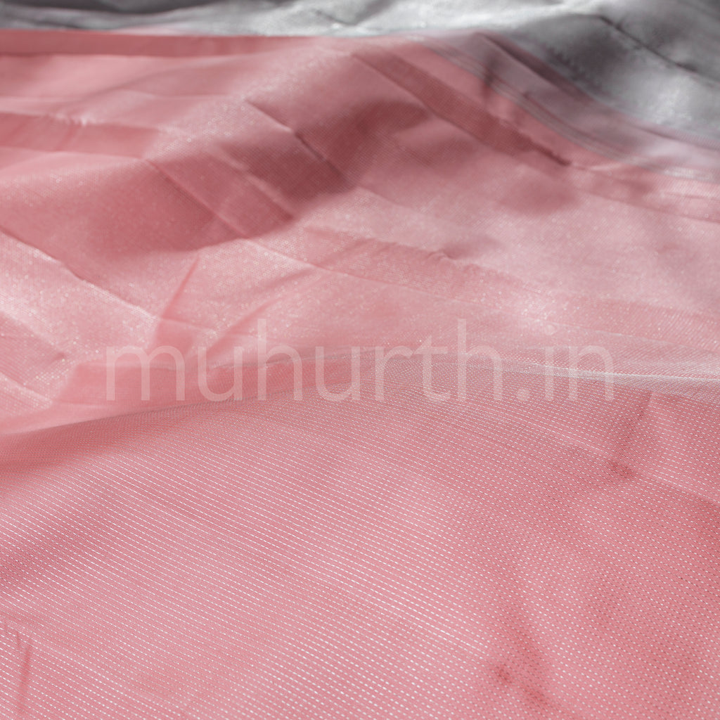 Peach Pure Kanjivaram Silk Saree
