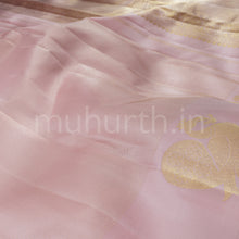 Load image into Gallery viewer, Baby Pink Pure Kanjivaram Silk Saree