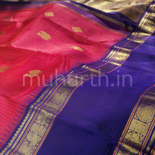 Load image into Gallery viewer, Red Rose Pure Kanjivaram Silk Saree with Meenakshi
