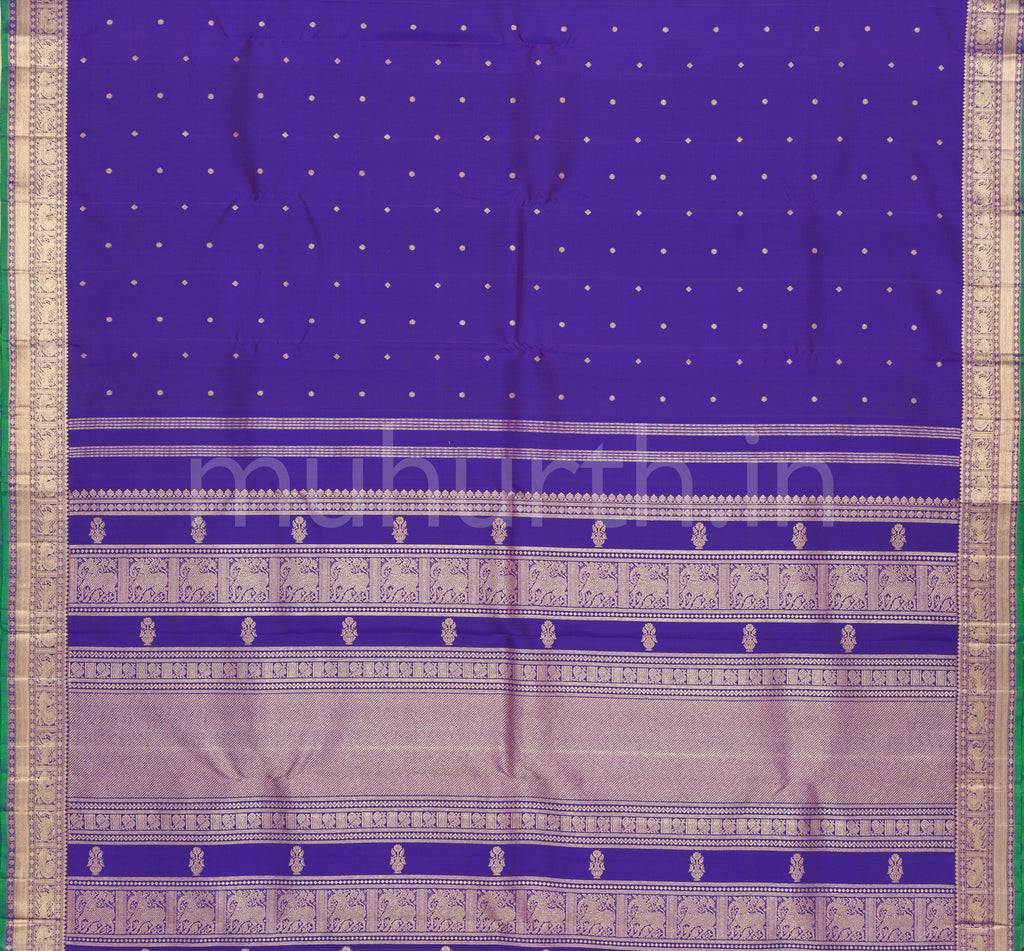 Meenakshi Violet Pure Zari Kanjivaram Silk Saree