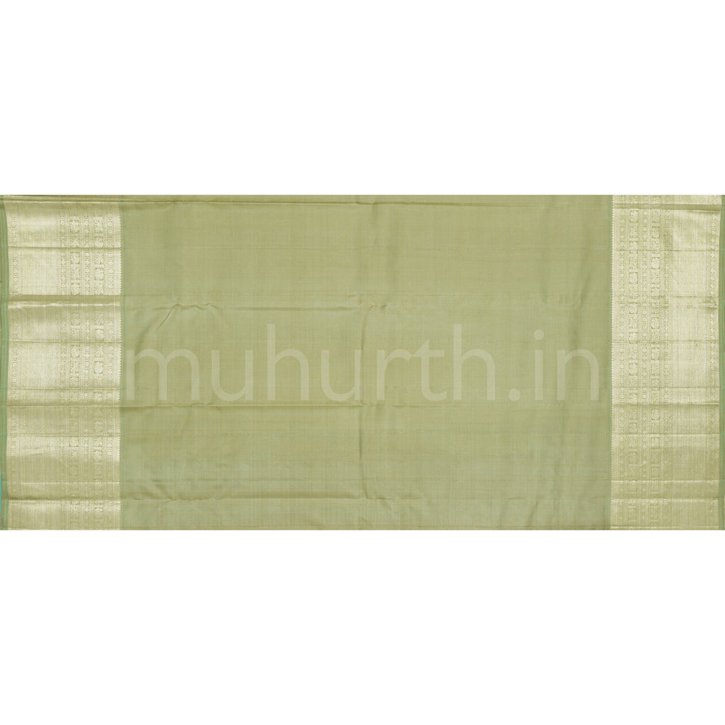 Magenta Pure Kanjivaram Silk Saree with Elaichi