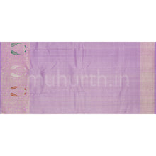 Load image into Gallery viewer, Bright Red Luxury Kanjivaram Silk Saree with Lavender