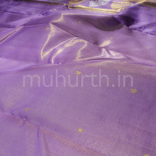 Load image into Gallery viewer, Lavender Pure Kanjivaram Silk Saree