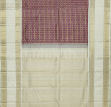 Load image into Gallery viewer, Brown Pure Zari Kanjivaram Silk Saree with Tussar White