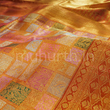 Load image into Gallery viewer, Orange Pure Rangkat Luxury Kanjivaram Silk Saree