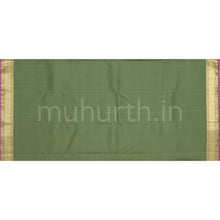Load image into Gallery viewer, Dark Sampanga Pure Zari Kanjivaram Silk Saree with Magenta