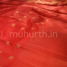 Load image into Gallery viewer, Bright Red Pure Zari Kanjivaram Silk Saree