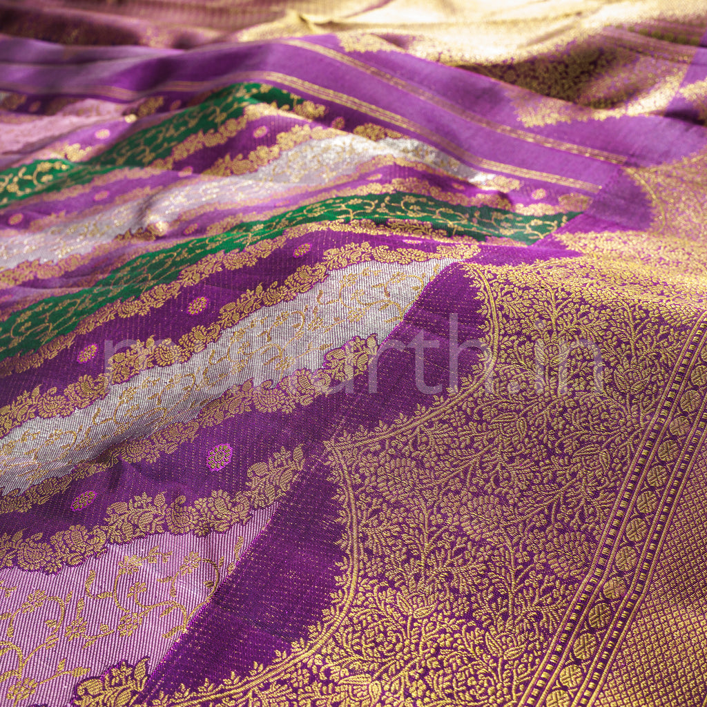 Dark Magenta Luxury Rangkat Pure Kanjivaram Silk Saree