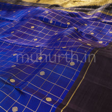 Load image into Gallery viewer, Violet Pure Kanjivaram Silk Saree with Kanchana