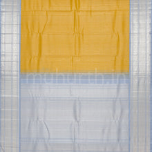 Load image into Gallery viewer, Golden Mustard Pure Kanjivaram Silk Saree with Silver Grey