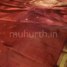 Load image into Gallery viewer, Rust Brown Pure Zari Kanjivaram Silk Saree