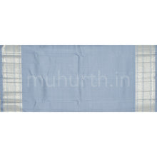Load image into Gallery viewer, Golden Mustard Pure Kanjivaram Silk Saree with Silver Grey