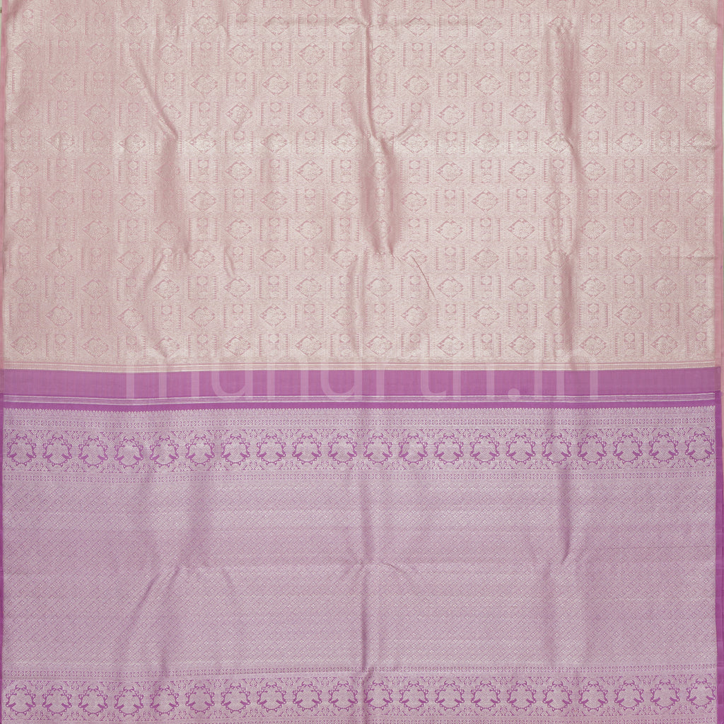 Light Pink Pure Kanjivaram Silk Saree