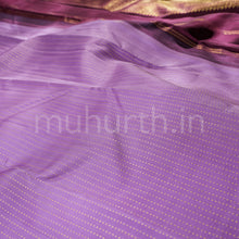 Load image into Gallery viewer, Lilac Pure Zari Kanjivaram Silk Saree