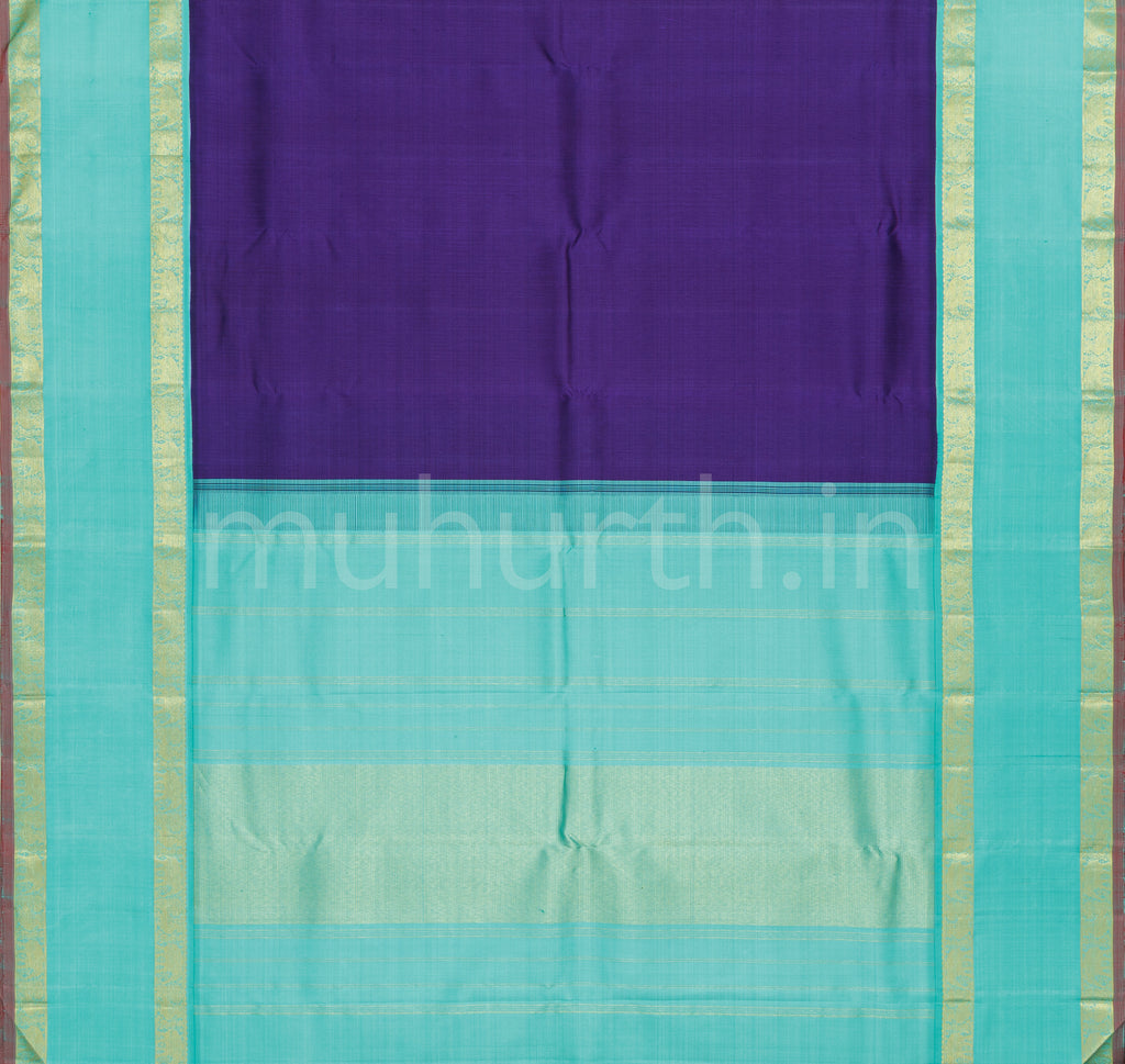 Meenakshi Pure Kanjivaram Silk Saree with Sea Green