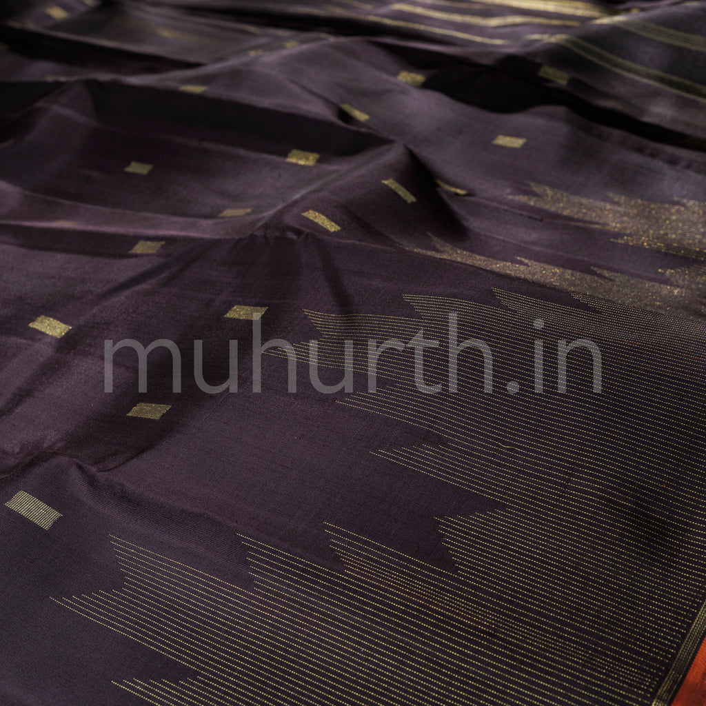Deep Pakku Pure Zari Kanjivaram Silk Saree
