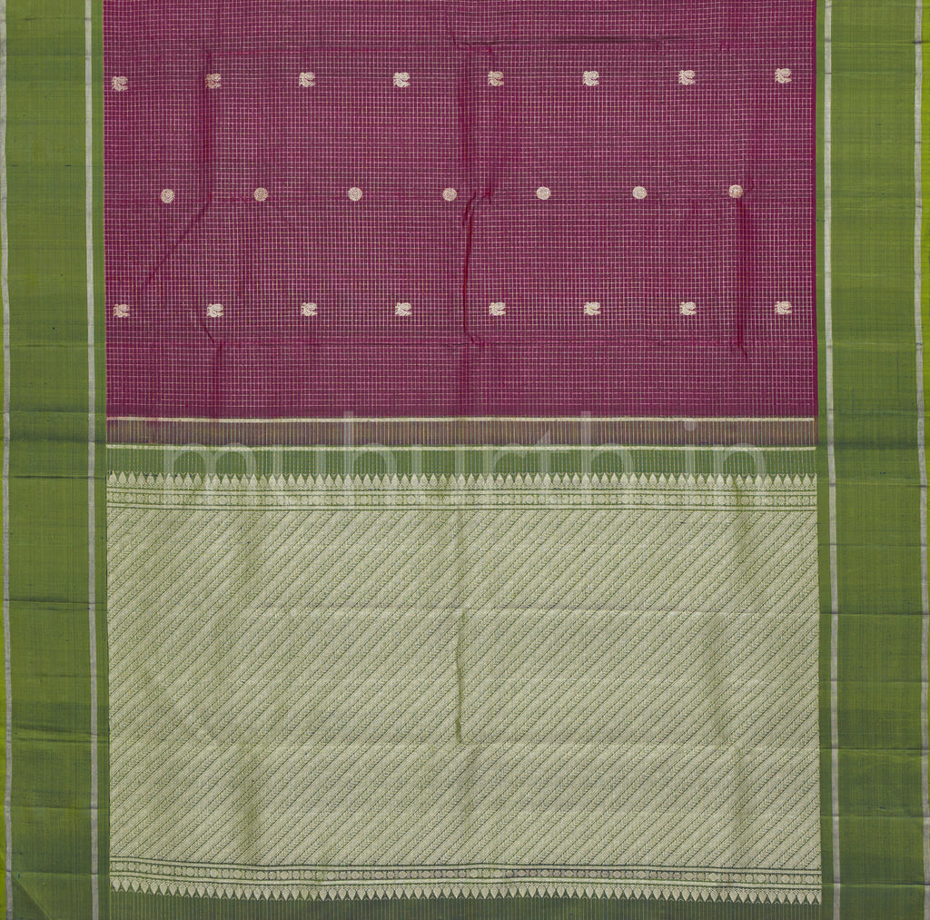 Pakku Pure Kanjivaram Silk Saree with Sampanga
