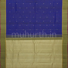Load image into Gallery viewer, Violet Pure Kanjivaram Silk Saree with Sampanga