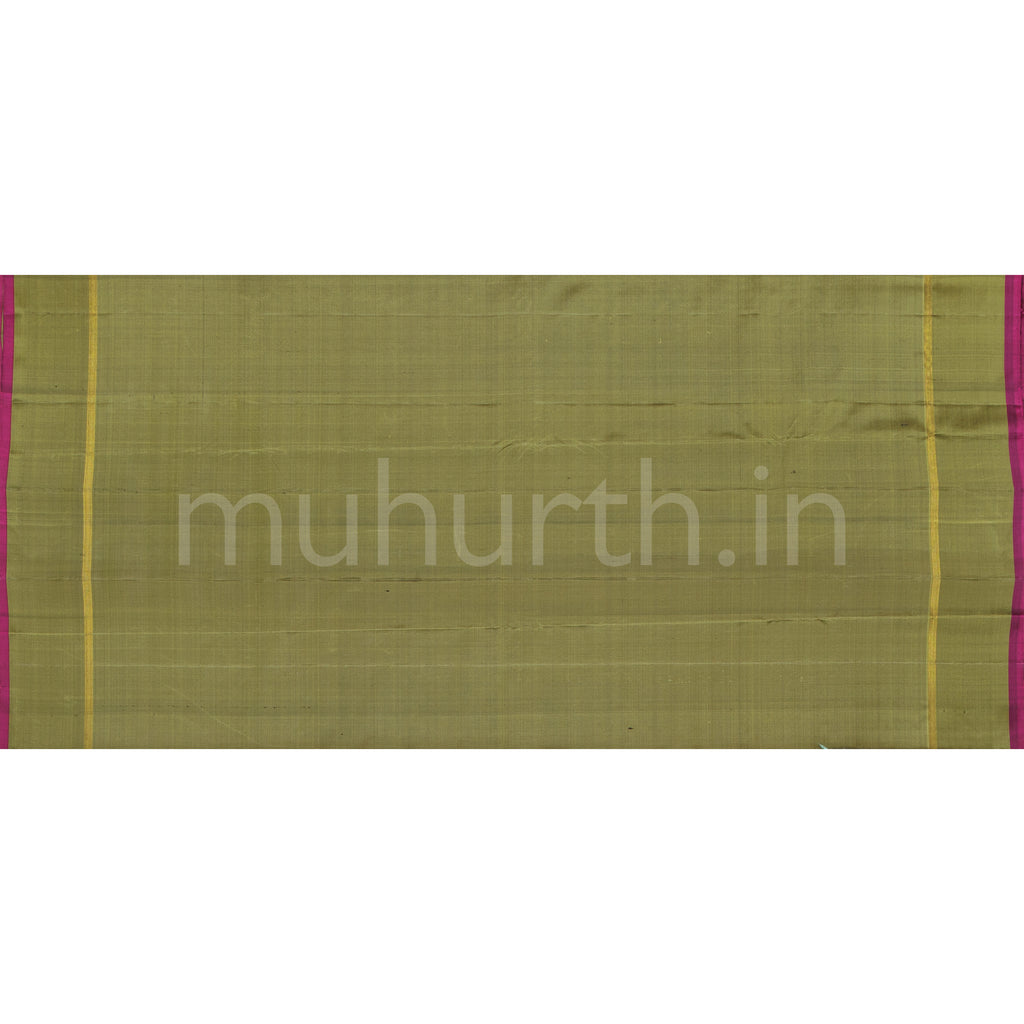Violet Pure Kanjivaram Silk Saree with Sampanga