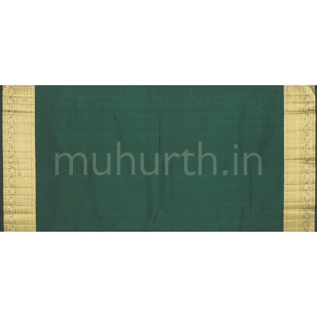 Dark Green Pure Meenakari Kanjivaram Silk Saree