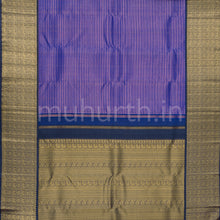 Load image into Gallery viewer, Violet Pure Kanjivaram Silk Saree with Vijaya