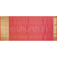 Load image into Gallery viewer, Peach Vaira Oosi Tissue Pure Kanjivaram Silk Saree