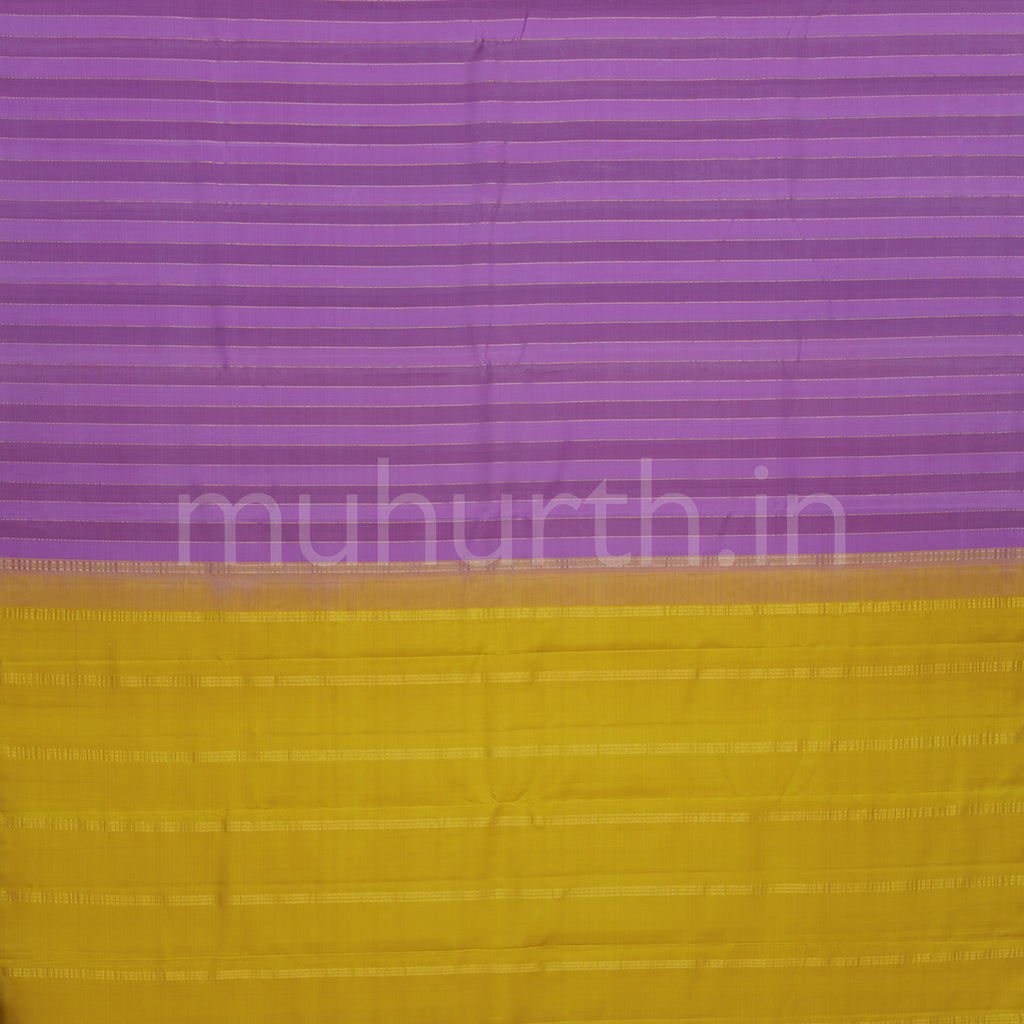 Lavender with Magenta Pure Kanjivaram Silk Saree