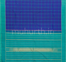 Load image into Gallery viewer, Violet Pure Zari Kanjivaram Silk Saree with Rama Green