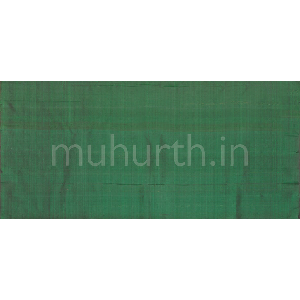 Dark Green Pure Zari Kanjivaram Silk Saree