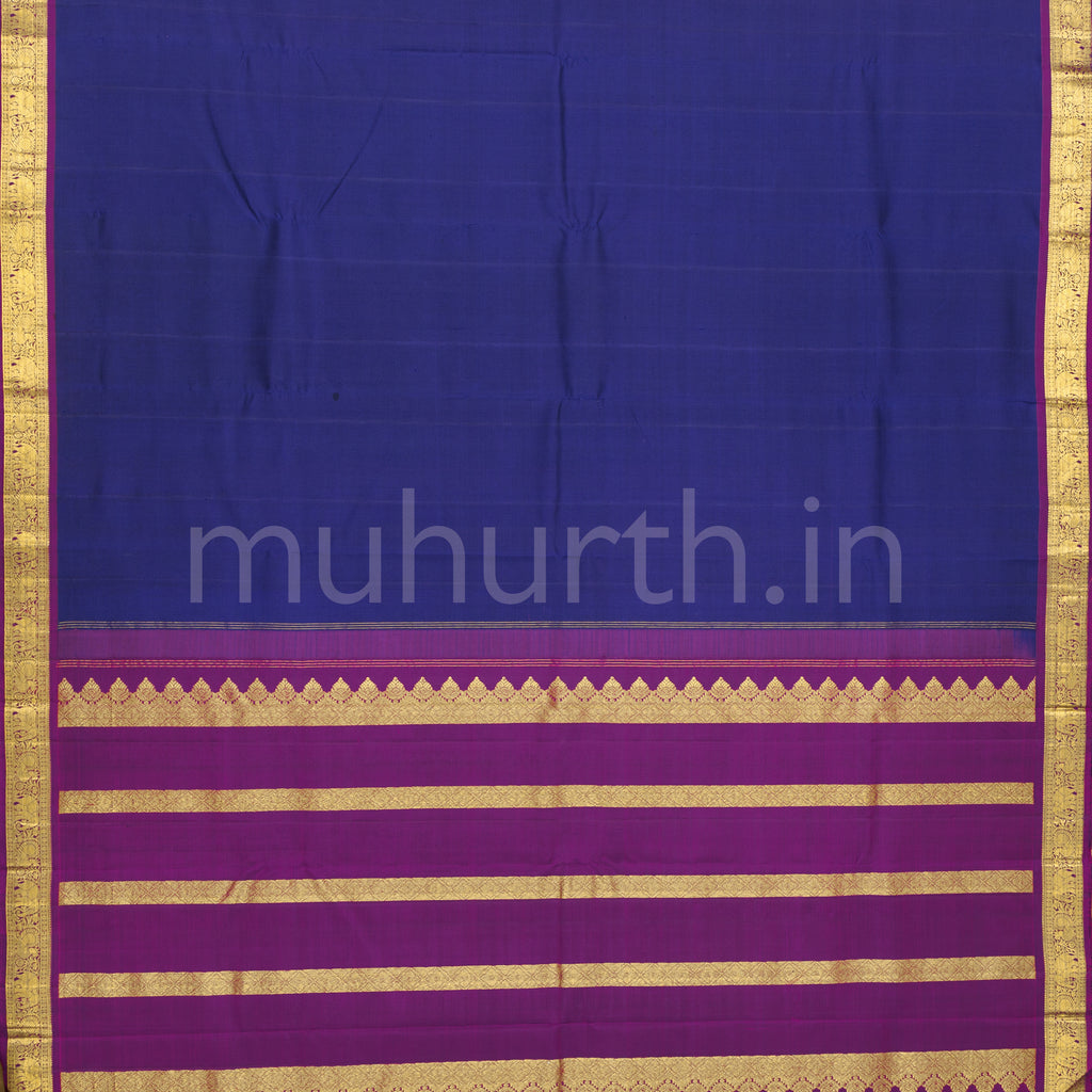 Vijaya Pure Kanjivaram Silk Saree with Magenta