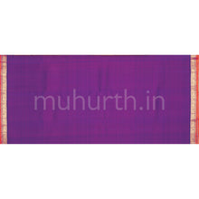 Load image into Gallery viewer, Rama Blue Pure Zari Kanjivaram Silk Saree with Magenta