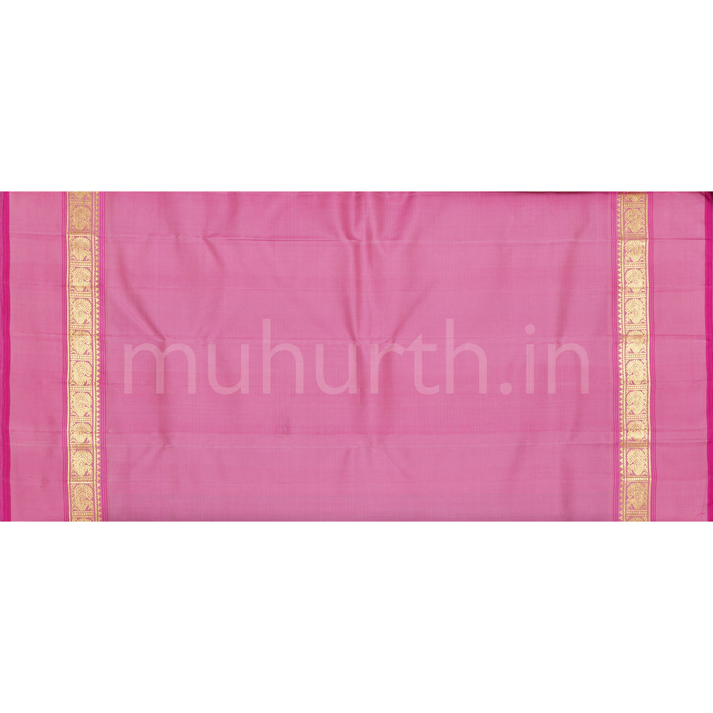 Rexona Pure Kanjivaram Silk Saree with Pink